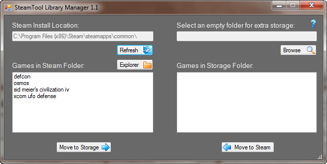 SteamTool First-Time Setup Interface